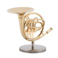 thumbnail image 1 of Avec Support Corne Française Ornement, Ornements d'Instruments, en Laiton pour Noël, 1 of 7