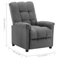 thumbnail image 4 of vidaXL Electric Recliner Chair Light Grey Fabric, 4 of 5