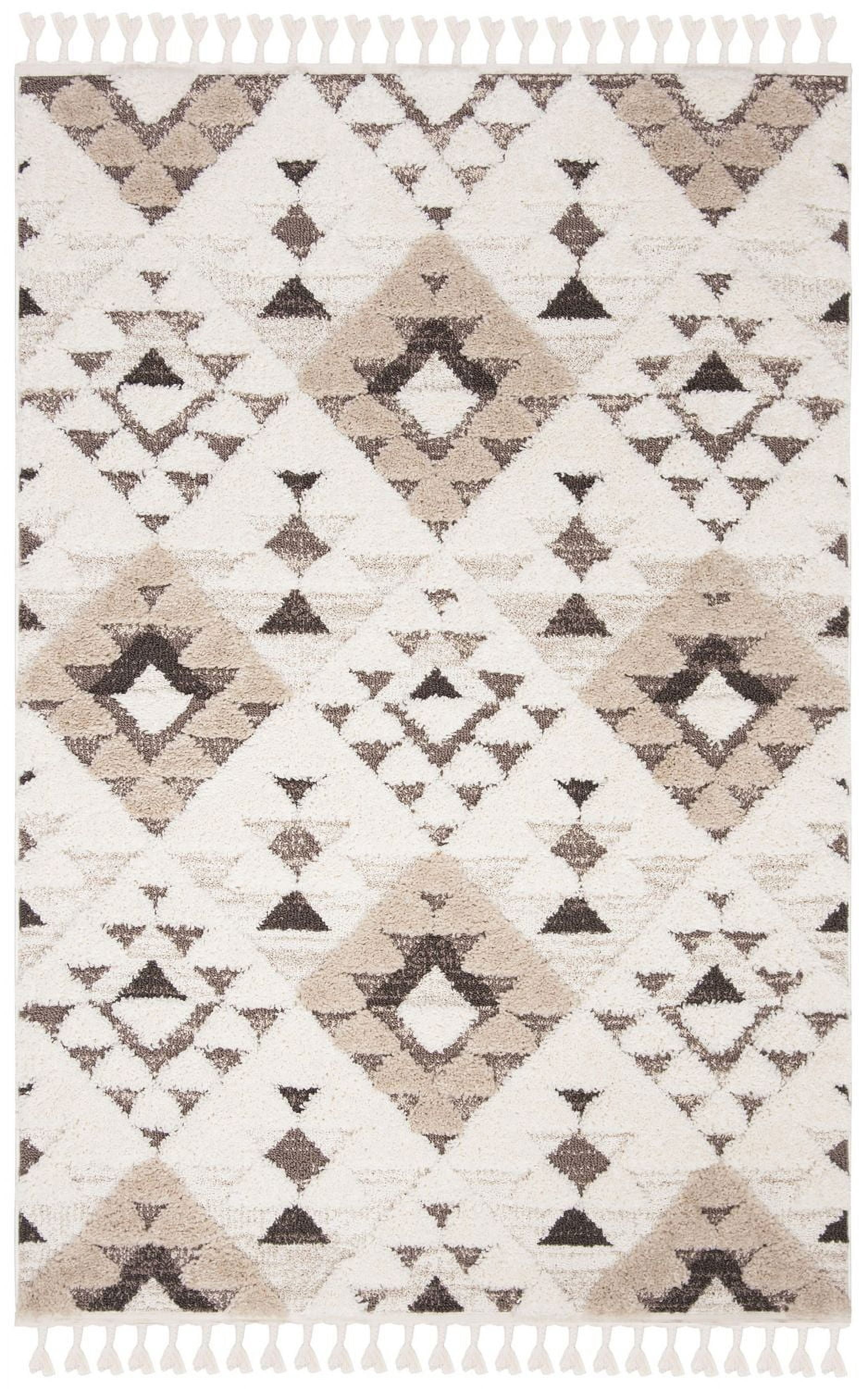 Safavieh Moroccan Tassel Shag Larry Geometric Area Rug