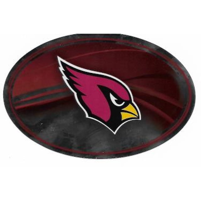 Arizona Cardinals Chrome Die Cut Oval Decal