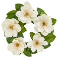 thumbnail image 2 of Nearly Natural 23-in. Magnolia Artificial Wreaths White, 2 of 3