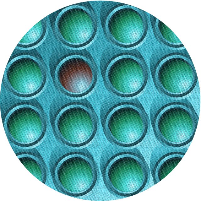 Ahgly Company Tapis d'Intérieur Ronds de Style Transitionnel Lavables à la Machine, Vert Sarcelle, 7 Pieds Rond