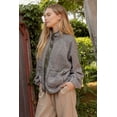 thumbnail image 3 of Blu Pepper Women's Faux Fur Snap Button Jacket, 3 of 3