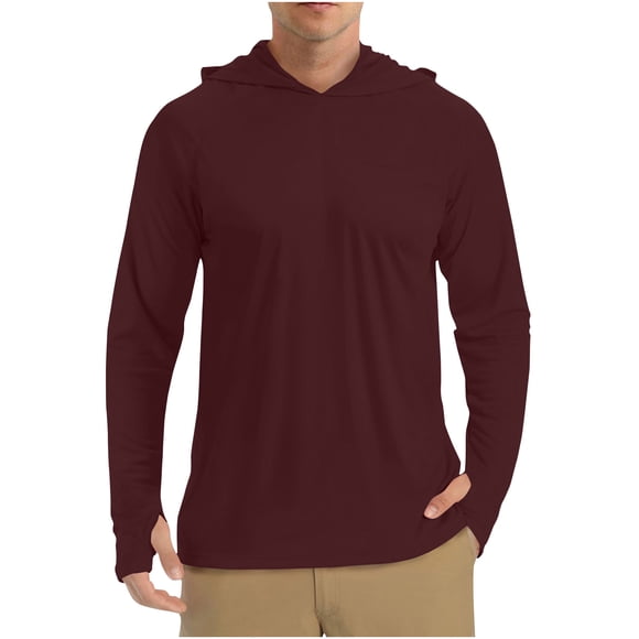 Pisexur Mens Sun Protection Shirts High Quality Sunscreen Fabric Sun Shirt UPF 50+ Men's Fishing Long Sleeve UV Protection Hoodie Hiking Rash Guard Swimming Running