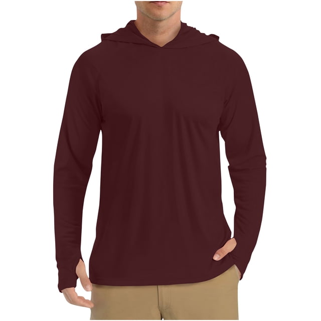 QIPOPIQ Men's UPF50+ Sun Protection Shirts, Quick Dry Long Sleeve Rash Guard, Athletic Running Workout Fishing Cooling Shirts Clearance