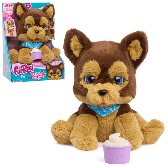 furReal Benny the Kiss and Cuddle Interactive Plush Puppy
