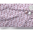 thumbnail image 3 of Soimoi Purple Poly Georgette Fabric Maze & Rose Floral Decor Fabric Printed Yard 52 Inch Wide, 3 of 6