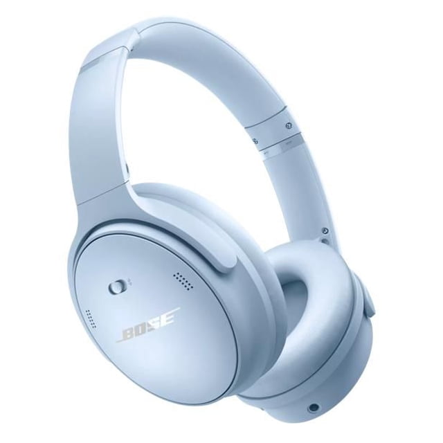 Bose QuietComfort Headset in a sleek, light blue finish, featuring over-ear cushioned ear cups, adjustable headband, and advanced noise cancellation. Ideal for Bluetooth connectivity and immersive audio experiences.