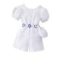 thumbnail image 1 of Timegard Baby Girls Clothes Toddler Cute Color Block Short Rompers Bag Casual Jumpsuit Summer Fashion, 1 of 8