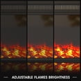 thumbnail image 3 of 18" Electric Fireplace Insert, Recessed Fireplace Heater with Low Noise, Remote Control with Timer, Touch Screen, Adjustable Flame Brightness,, 3 of 7