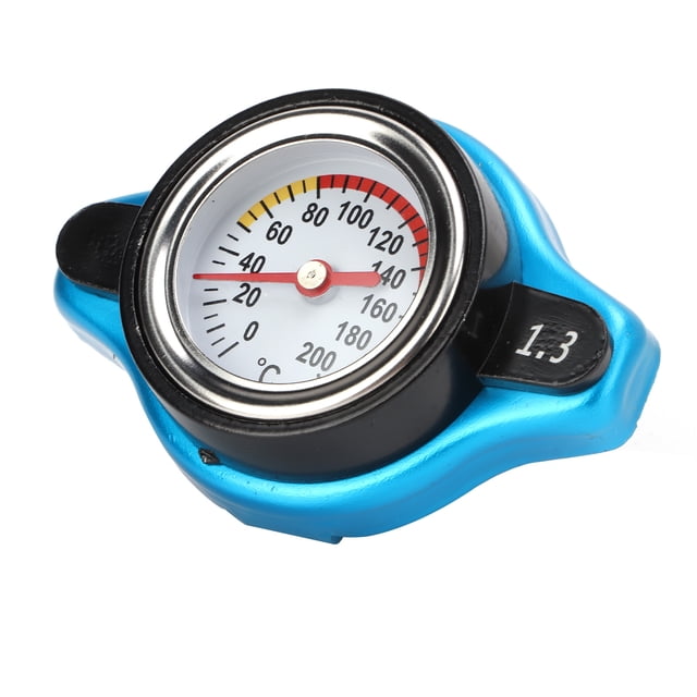 Aramox Aluminum Alloy Radiator With Temperature Gauge Pressure Radiator Sa.fety High Pressure Temperature Gauge Adjustment Leakproof Universal For Car