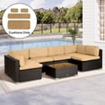 thumbnail image 2 of Outsunny 14Pcs Outdoor Cushion Covers, Patio Cushion Covers Replacement for Rattan Sofa Set - No Cushion Included, Light Yellow, 2 of 10