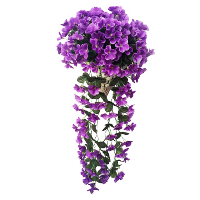 Vibrant 18 Branches Artificial Violet Flower Vine for Home Decor & Events