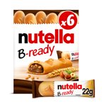 NUTELLA B-READY, Snack Bars, Crispy wafer filled with delicious NUTELLA, 6x22g