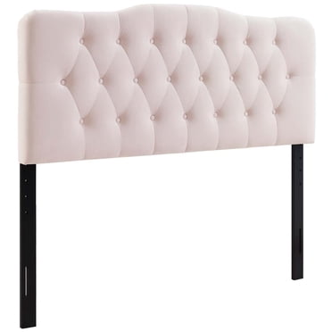 Modway Annabel Tête de Lit Grand en Velours de Performance Capitonné à Losanges, Rose