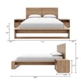 thumbnail image 2 of Audrey 4 Piece Bedroom Set with Headboard, Slatted Bedframe, 2 Nightstands, 2 of 5