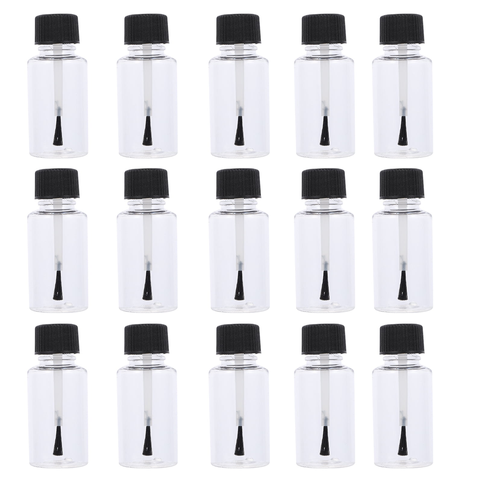 FRCOLOR Nail Polish Bottles 20pcs 20ml Nail Polish Bottle Empty Nail Polish Clear Bottles with and Brush,2.95"X0.94"X0.94"