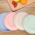 thumbnail image 3 of Assiettes Incassables en Paille de Blé 4 Pcs Assiettes de Souper Légères Dégradables Incassables, 3 of 4