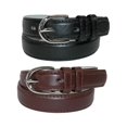thumbnail image 1 of CTM® Ceinture Habillée en Cuir de Base pour Enfant (Lot de 2 Couleurs), 1 of 3