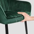 thumbnail image 4 of Boutique Home Velvet Dining Room Accent Chair with Armrests, 4 of 6