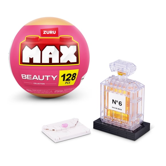 MAX Build More Premium Beauty Collection (Makeup Kit) de ZURU – Jouet déballage et mini briques, 169 pièces max. Designs élégants à créer/afficher. Pour 8+ ans, enfants, ados et adultes