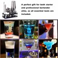 thumbnail image 4 of CG1215 16-Piece 304 Stainless Steel Cocktail Making Kit with Boston Shaker, 4 Whiskey Stones, and Essential Bartending Tools – Professional-Grade Set for Home & Bar Use, Perfect Gift for Mixology, 4 of 5