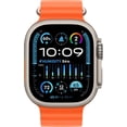 thumbnail image 2 of Apple Watch Ultra 2nd Gen GPS + Cellular 49mm Smart Watch Titanium Case with Orange Ocean Band (One Size) | Certified Refurbished Grade A, 2 of 4