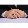thumbnail image 2 of RYLOS Men's Rings 14K White Gold Ring With Diamonds and Blue Quartz Set in Designer Nugget Style Rings For Men Size 12, 2 of 7
