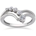 thumbnail image 1 of 1/2 ct Graduated Diamond Journey Right Hand Ring 10K White Gold, 1 of 2