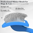 thumbnail image 5 of 2PCS Slicker Brush for Dogs & Pet Comb, Professional Dog Grooming Brush Goldendoodles Poodles Labradoodles with Extra Long Pins to Effectively Remove Tangles, Knots and Mats Blue, 5 of 5