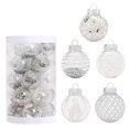 thumbnail image 1 of MesaSe 2.36” Clear Christmas Ornaments Set  25PCS Shatterproof Decorative Hanging Ball Ornament with Stuffed Delicate Decorations   Tree Balls for Holiday Party Red Green White, 1 of 5