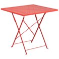 thumbnail image 1 of 28'' Square Gold Indoor-Outdoor Steel Folding Patio Table, 1 of 3