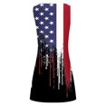thumbnail image 5 of Dvkptbk Robes Drapeau Américain pour Femmes Été Plage Sans Manches Robe d'Été Évasée Décontractée Ample Robe T-Shirt - Soldes d'Été Liquidation, 5 of 5