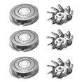 thumbnail image 1 of Lot de 3 Têtes de Rechange pour Rasoirs Électriques, Lames de Rechange Étanches pour Rasoir pour Hommes, 1 of 7