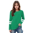 thumbnail image 3 of RXIRUCGD 2025 Vêtements d'Été pour Enfants T-shirt à Rayures Mode Mignon Col Rond Manches Longues, 3 of 6