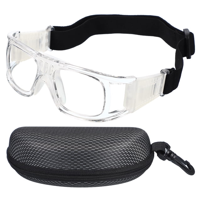 Uxcell Lunettes de Sport Professionnelles Ajustables, Lunettes de Sécurité Unisexes Lunettes de Protection pour Basketball Racquetball Transparent