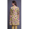 thumbnail image 2 of Bimba Kurtis Courtes pour Femmes Imprimées à Col Mandarin Robe à Manches Retroussables, 2 of 6