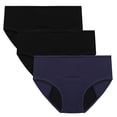 thumbnail image 1 of Lot de 3 Culottes Menstruelles pour Femmes, Anti-Fuites, Flux Abondant, Taille Haute, Post-Partum, 1 of 8
