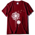 thumbnail image 3 of T-shirts d'Été pour Femmes à Col Rond, T-Shirt Imprimé Pissenlit, T-Shirt Décontracté à Manches Courtes, Hauts pour Femmes, Chemisiers, Chandail, 3 of 4