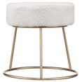 thumbnail image 1 of Bouclair Tabouret Floral en Bouclé Blanc, 1 of 6