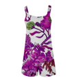 thumbnail image 4 of Pisexur Femmes Casual Grande Taille Combinaison Summer Floral Sans Manches Moulante Sangle Spaghetti Réglable Extensible Shorts une Pièce Combinaisons avec Poches S-3XL, 4 of 5