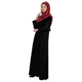 thumbnail image 3 of Bimba Vêtements Islamiques pour Femmes Longue Robe de Prière Maxi avec Hijab Imprimé Abaya en Rayonne Robe Musulmane à Boutons devant, 3 of 7