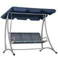 thumbnail image 1 of Outsunny Banc Balançoire de Patio pour 3 Personnes avec Auvent Réglable, 1 of 10