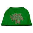 thumbnail image 1 of Happy Valentines Day Rhinestone Dog Shirt Emerald Green Lg (14), 1 of 2
