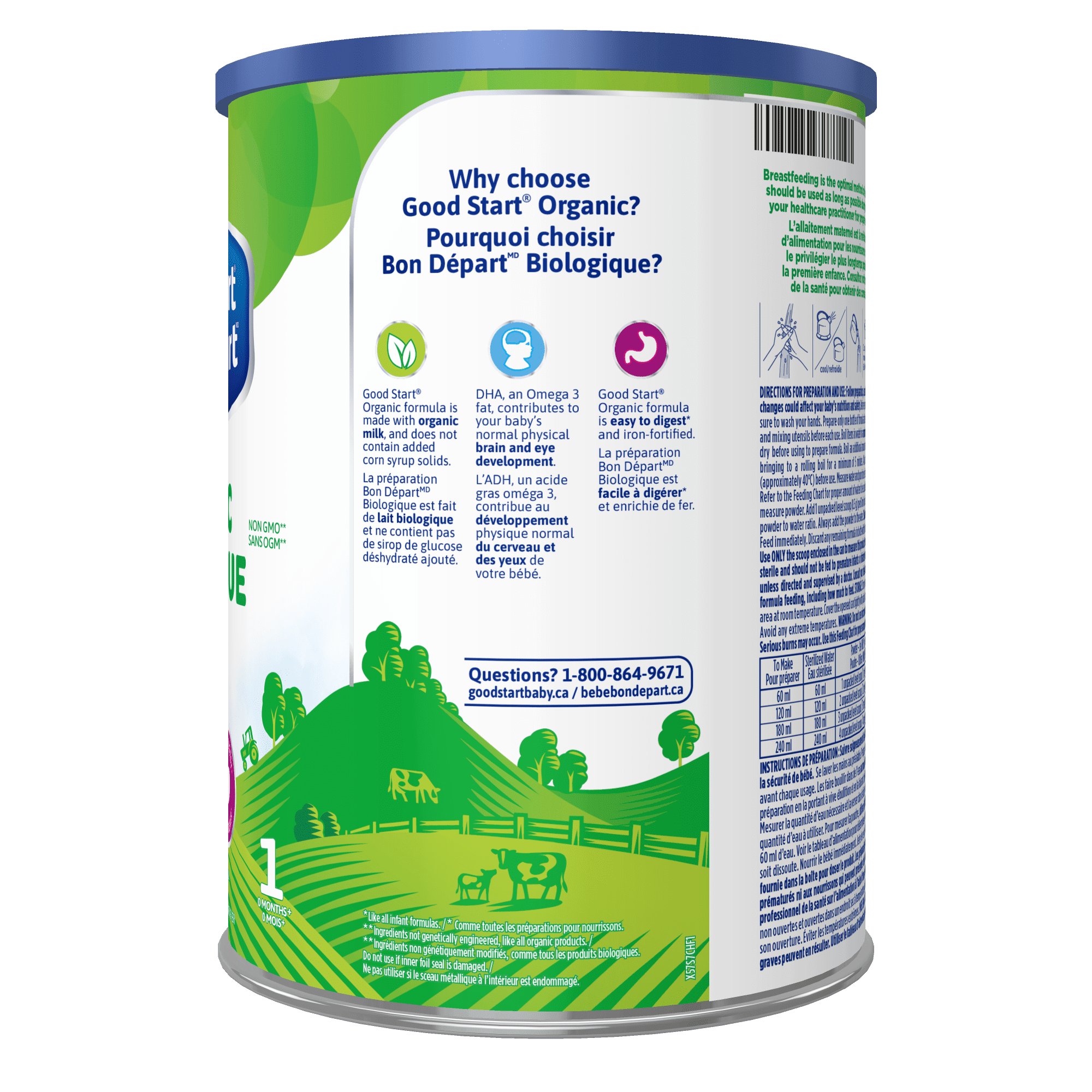 Bon Départ Préparation pour nourrissons biologique GS, en poudre, 800 g