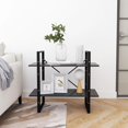 thumbnail image 3 of vidaXL 2-Tier Book Cabinet Grey 80x30x70 cm Engineered Wood, 3 of 4