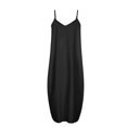 thumbnail image 4 of Robe Maxi d'Été pour Femmes Robe Longue Décontractée Bohème Sans Manches à Bretelles Smockée à Volants Longue Plage Soleil Robes, 4 of 4