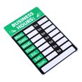 thumbnail image 1 of Unique Bargains Panneau d'Heure d'Affaires en PVC Autocollant d'Heure de Fonctionnement Vert, 1 of 5