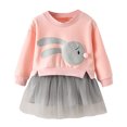 thumbnail image 2 of LSLJS Robe en Tulle Patchwork Princesse Lapin pour Bébé Fille, Robe Plissée, 2 of 9