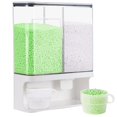 thumbnail image 3 of Wall-Mounted Laundry Detergent Dispenser, Dry Food Storage Container with 2 Measuring Cups, Large Capacity Organization Box for Rice Beans Solid Grains Scent Beads, 3 of 5